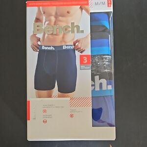 Bench Men's Black and Blue Boxer Briefs - 3 Pack